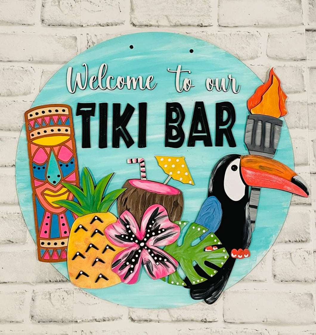 Tiki Bar Door Hanger