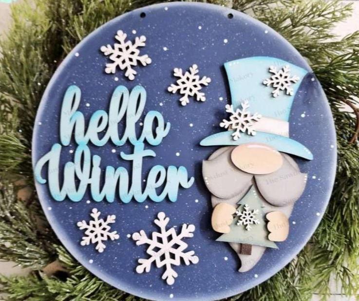 Hello Winter Door Hanger