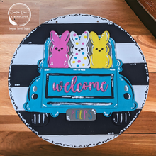 Load image into Gallery viewer, Bunny Truck Welcome Door Hanger
