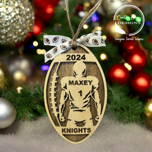 Load image into Gallery viewer, Personalized Football Ornament
