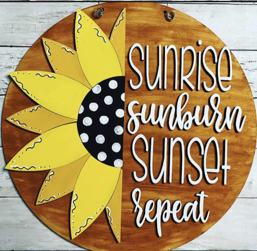 Sunrise Sunburn Door Hanger