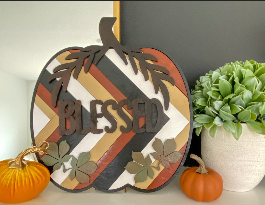 Blessed Pumpkin Decor Piece