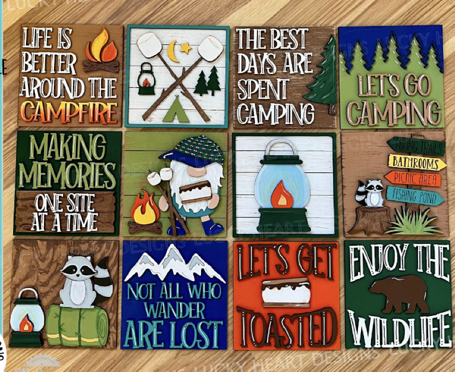 Camping Tiles for Ladder (Set of 3)