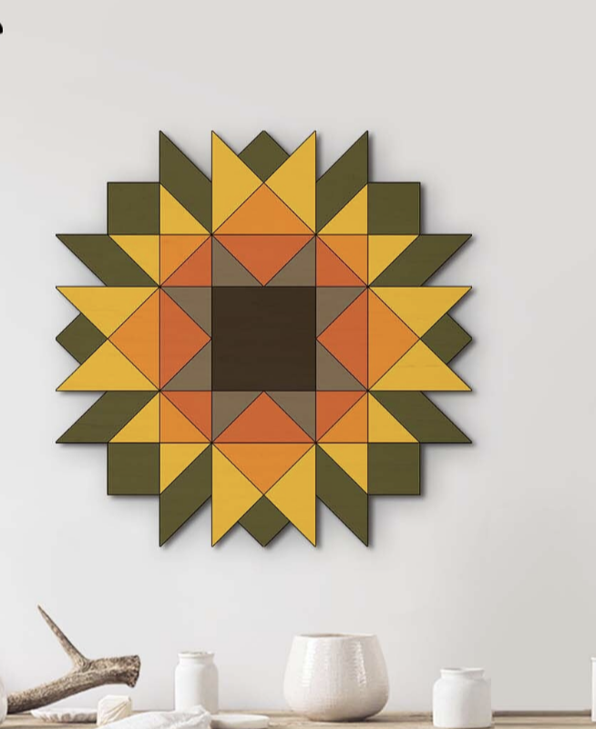 Quilted Sunflower Decor