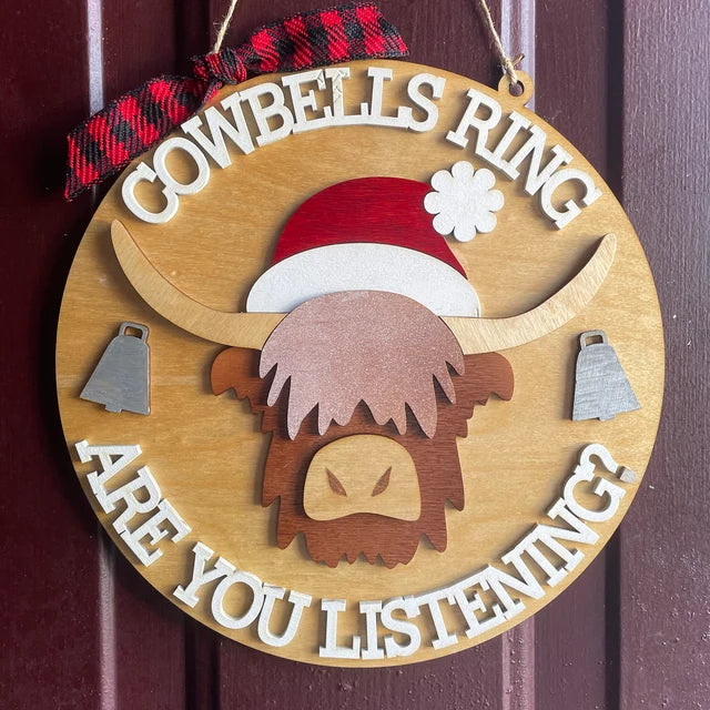 Cowbells Ring Door Hanger