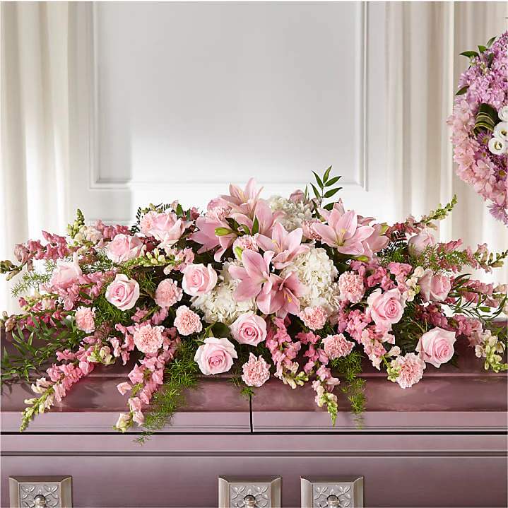 Pink Tribute Casket Spray