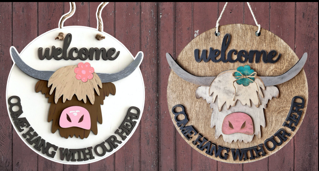 Come Hang With Our Herd Door Hanger